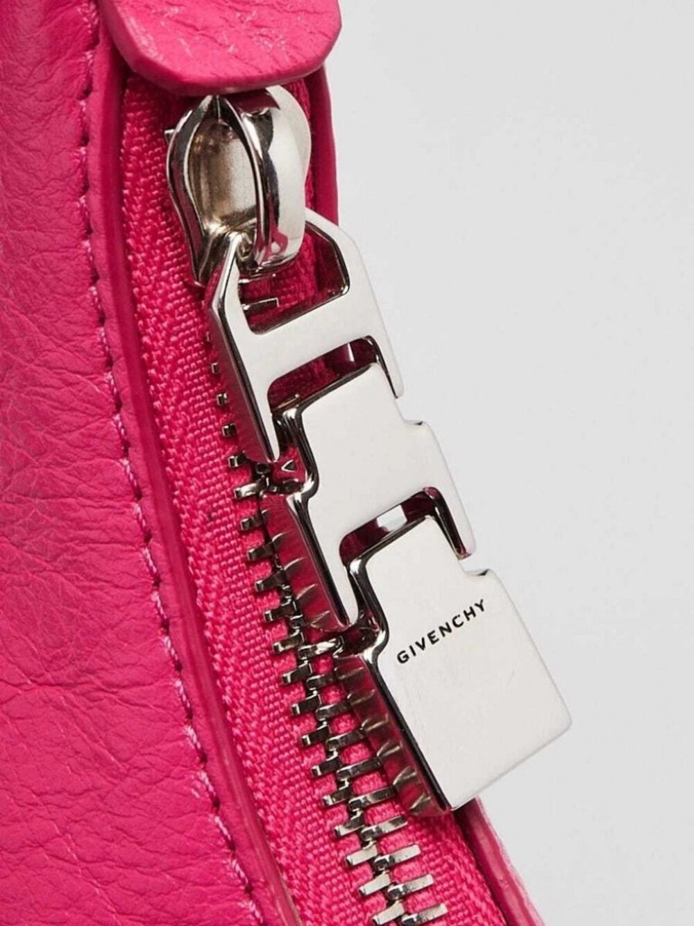Givenchy Hot Pink Smooth Leather Mini Moon Cut Out Shoulder Bag - Picture 11 of 12